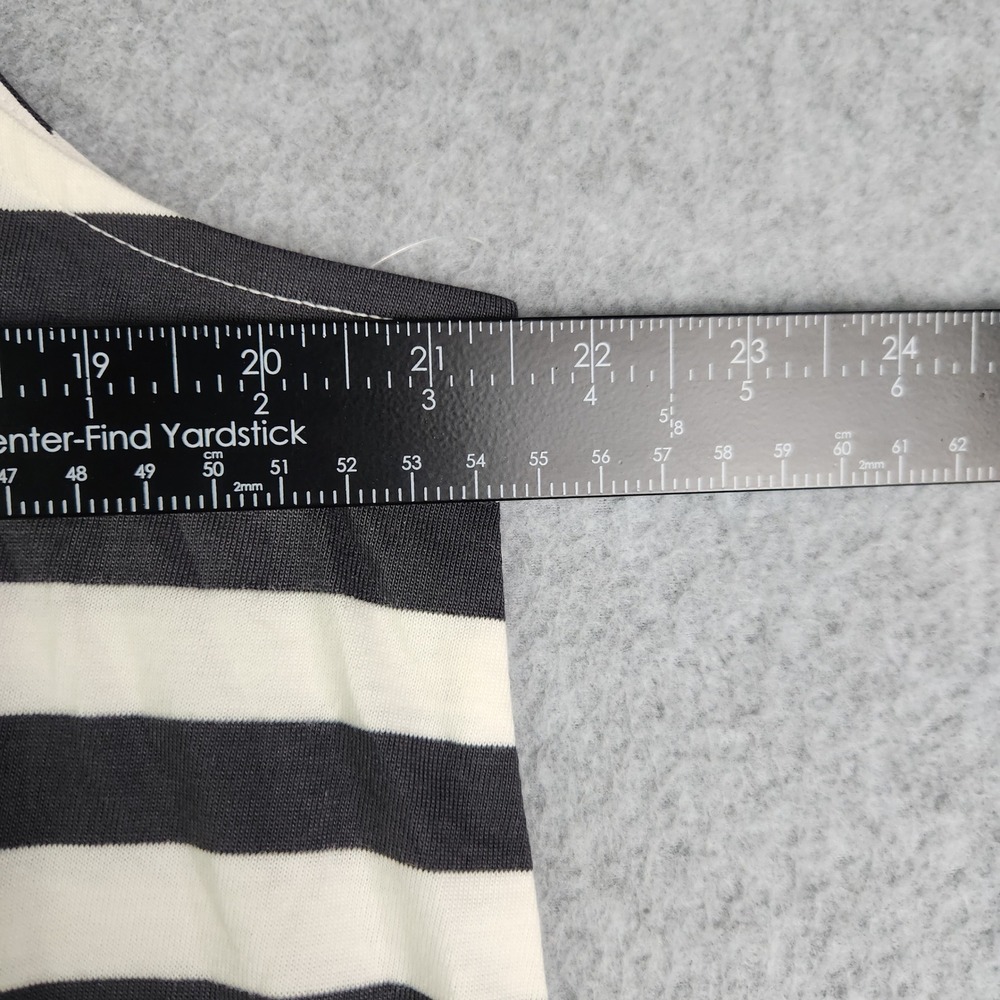 Old Navy Tank Dress Womens Large Black White Striped Stretch Sleeveless Crewneck - Picture 6 of 9
